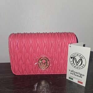 NWT Valentino Orlandi V-3005 Pink Quilted Women's Bag